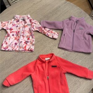 Set of Three Kids' Fleece COLUMBIA Jackets